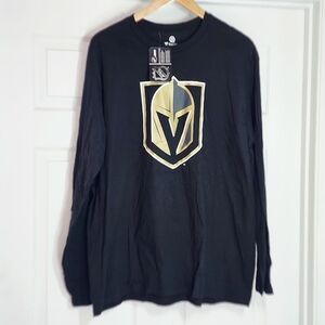 NWT Fanatics NHL Vegas Golden Knights Hockey 2XL Long Sleeve TShirt 100% Cotton